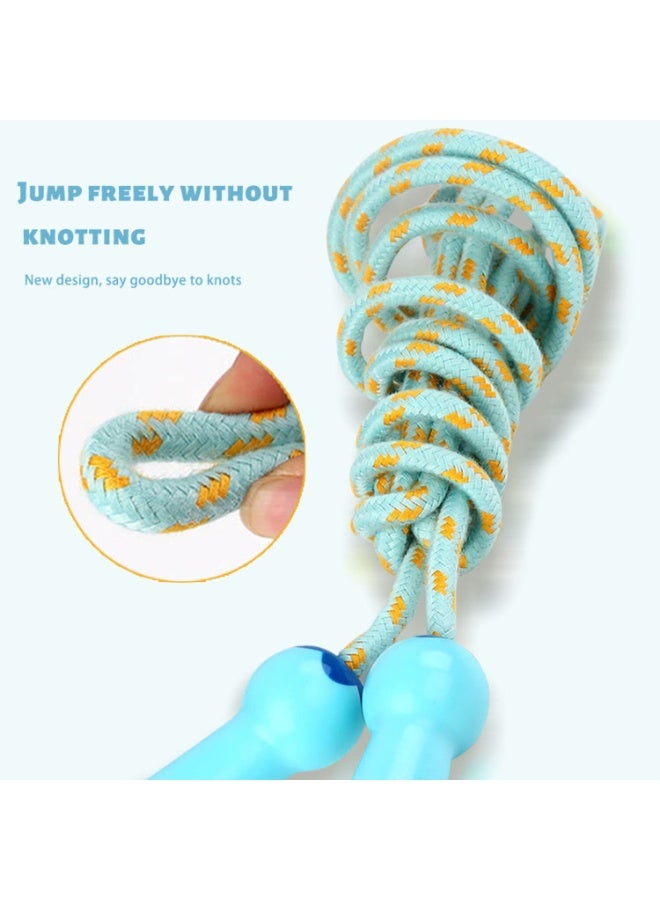 LYNLYN Kids Adjustable Cotton Jump Rope, Braided Skipping Rope with Anti-Fall Handles, Beginner Fitness Jump Rope for Toddlers and Children Outdoor Exercise - Image 5